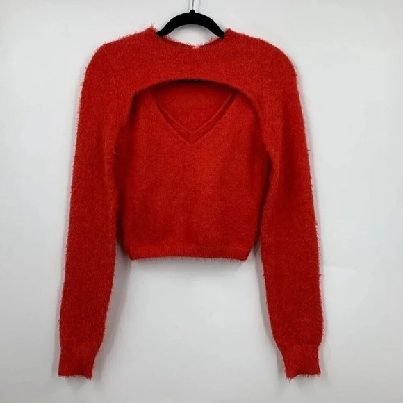 BP Women's Cozy Crop Shrug‎ & Tank Top In Red Chinoise Size XS NWT - Picture 2 of 10